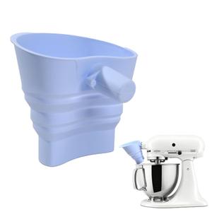 2 x Silicone Flour Funnel for KitchenAid Mixer, Foldable & Dishwasher Safe Baking Attachment, Mess-Free Pouring Chute for Flour, Sugar, Eggs - Fits All KitchenAid Tilt-Head Models