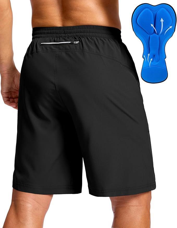 Bikewa Men's Mountain Bike Shorts 4D Padded Baggy Bicycle Biking Riding Lightweight Cycling Shorts with Zipper Pockets Size L