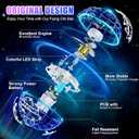 RIEYON Flying orb Ball 2025 Upgrade Hover Boomerang Ball 6 Lighting Effects Cool Toys for Kids Teen Adults Indoor Outdoor Flying Ball Toy