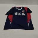 Icon Sports Official Licensed US Soccer USMNT Youth Kids Game Day Shirts Athletic Active Training Game Tee Top (Large, Navy | 55pf)