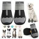 Dog Shoes for Large Dogs, Medium Dog Boots & Paw Protectors for Hardwood Floors, Outdoor Dog Booties for Hot Pavement Winter Snow Hiking, Waterproof Dog Shoes with Reflective Strips Size 7