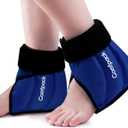 Comfpack Ankle Ice Pack Wrap Heel Ice Pack for Pain Relief, Hot Cold Therapy Cold Pack for Plantar Fasciitis, Achilles Tendonitis, Ankle Sprain, Foot Pain, 2Packs