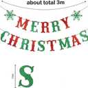 Merry Christmas Party Banner Christmas Banner Green Red X-mas Traditional Old Fashioned Holiday for Indoor Home Birthday Party Supplies Decorations