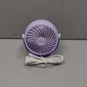 Gaiatop Desk Fan, 5-Inch Portable Electric Table Desktop Air Circulator Fans, Small but Powerful with 3 Speed 360 Adjustable Tilt for Cooling Home Dorm Office Bedroom Bathroom Kitchen, Purple