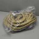 1 inch x 50 feet Twisted ProManila Rope Cordage, UnManila 3 Strand Synthetic Polypropylene Rope for Landscaping, Tug of War, Marine, DIY Projects and Dock Railing