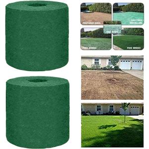 Grass Seed Mat Roll, Biodegradable Lawn Seed Mat,Backyard Plant Growing Grass Seed Germination Blanket, one-Piece Solution-just Water and Grow-not Fake or Artificial Tur, green