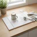 Selegna Stone Drying Mat for Kitchen Counter, Diatomite Stone Dish Drying Mat & Kitchen Sink Mat, Quick-Dry Diatomaceous Earth Counter Mat, Collapsible Tri-Panel Design