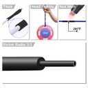 2 x Wire Heat Shrink Tubing Kit-140Pcs 3:1 Heat Shrink Tube Wire Shrink Wrap Electrical Waterproof Automotive Marine Heat Shrink Wrap Tubing Assortment with Adhesive Lined for Wires, Black