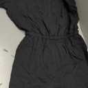 Calvin Klein Women Black Casual Dress L Short sleeve viscose vback