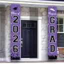 2026 Graduation Decorations, Graduation Banner Class of 2026, Hanging Congratulations/Congrats Grad Banner for Door and Porch, Party Decor - Purple