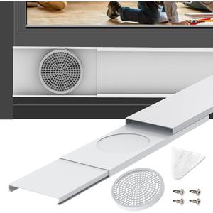 GCGOODS Portable Air Conditioner Window Seal Plates Kit for 5.9 Inch Diameter Exhaust Hose, 3 Adjustable Mobile AC Window Kit with Plastic Guard Up to 47", Universal Sealing Panels for Sliding Windows (Max 47" Length, Fits 5.9 Inch Diameter)