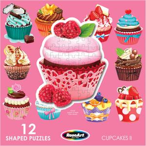RoseArt - Mini Shaped - Cupcakes II - 500 Piece Jigsaw Puzzle for Adults