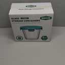 [UPGRADED LID] 6 Sets 3 Cup/24oz Borosilicate Glass Meal Prep Containers with Lids, Food Storage Bowl Jars for Soup Leftover Meal Lunch Oats Fruit Deli Salads - Microwave, Oven, Freezer Safe -BPA Free