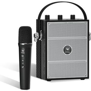 Wireless Voice Amplifier with Handheld Microphone, Portable Bluetooth Speaker Microphones for Teachers & Events, Wireless Karaoke Mic for Singing, PA System with Echo & Sound Effects S98 Pro