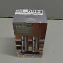 Salt and Pepper Grinder Set Electric,Rechargeable Salt and Pepper Shakers Stainless Steel with USB C Dual Charging Base,Upgraded Large Capacity,Adjustable Coarseness,LED Light,Ideal for Mom