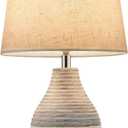 13" H Small Rechargeable Cordless Ceramic Table Lamp with Remote  RGB, Warm White Light, Timer, Dimmer  Battery Operated Lamp with Linen Shade for Patio, Bedroom, Living Room, Dining Table