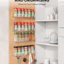 Nieifi Spice Rack Wall Mount, 4 Pack, Clear, Screw or Adhesive Installation, Spice Rack Organizer for Your Kitchen Cabinet or Pantry Door