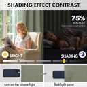 MIULEE 4 Panel Sets Short Curtains 54 Inch Length for Small Windows, Blackout Top and Bottom Rod Pocket Mini Curtains for Bedroom Bathroom Basement Kitchen Privacy Black Out Curtain, Sage Green