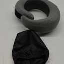 CALLARON Memory Foam U-Shaped Travel Neck Pillow Fastener Grey Color Ergonomic Design for Airplane Car Office and Home for Adults