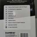 SoundBeast Stereo Shelf System with CD Player, Bluetooth, FM Radio, USB Playback, Aux in, Optical in, Alarm Clock, & Remote Control