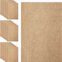 18 Sheets Printable Natural Burlap Paper Pad, 8.5 x 11 Inch Scrapbooking Supplies Laminated Burlap Paper Cardstock Vintage Craft Scrapbook Printable Sheets for Print