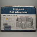 Pet Playpen Foldable Gate for Dogs Heavy Plastic Puppy Exercise Pen Indoor Outdoor Small Pets Fence Puppies Folding Cage 6 Panels for Puppies and Small Dogs House Supplies (Black 6*Panel)
