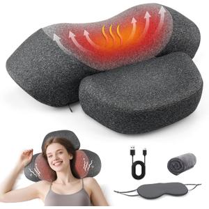 Neck Massager Pillow - Pillow Massage Neck Hump with Heat,Vibration,Neck Massager for Deep Tissue Pain Relief,Hump Corrector for Women Valentine's Day Gifts for Women, Men Mom Dad