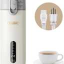 Travel Portable Electric Kettle (Non-Rechargeable), Food-Grade 316 Stainless Steel (300W/400ML) Fast-Boil Small Hot Water Boiler with 4 Temp Settings, Keep Warm, Auto Shut-Off & Boil-Dry Protection