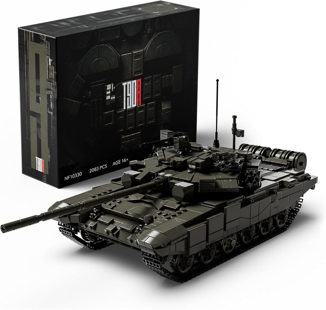 Nifeliz T-90A Military Tank Building Set for Adults, Military Vehicle Model Set with Realistic Details, Ideal for Army Collectors and Building Enthusiasts (2,083 PCS, NF10330)