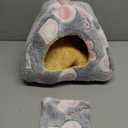 Guinea Pig Bed, Guinea Pig Warm Hideout House Accessories Cozy Bed for Small Animals Hamsters Chinchillas Dwarf Bunnies Hedgehogs. L, Grey heart (L-12" x 12")