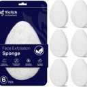 Yiclick 6 Packs Exfoliating Facial Sponge - Daily Cleansing Face Scrubber Exfoliator, Makeup Blackhead Remover Tools, Face Scrub Brush, Reusable Exfoliating Pads for Women