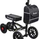 All Terrain Foldable Knee Scooter Walker - Economical Knee Walker for Foot Injuries, Compact Crutches Alternative - Black