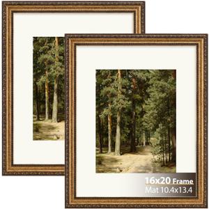 16x20 Picture Frame Gold 2 Pack - Antique Wall Vintage Picture Frames
