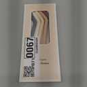 Nightingale Reusable Silicone Straws - Bendy Drinking Straw with Cleaning Brush - Collapsible and Bendable Travel Straw for Kids - Dishwasher Safe, Food-Safe - Set of 6 (Oak Multi)