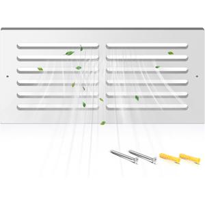 Leinuosen 1 Pcs 16 x 8 Inch Return Air Vent Cover Fit for 14 x 6 Inch Duct Opening Cold Air HVAC Wall Grille PVC for Sidewall and Ceiling Home Bathroom Kitchen Improvement