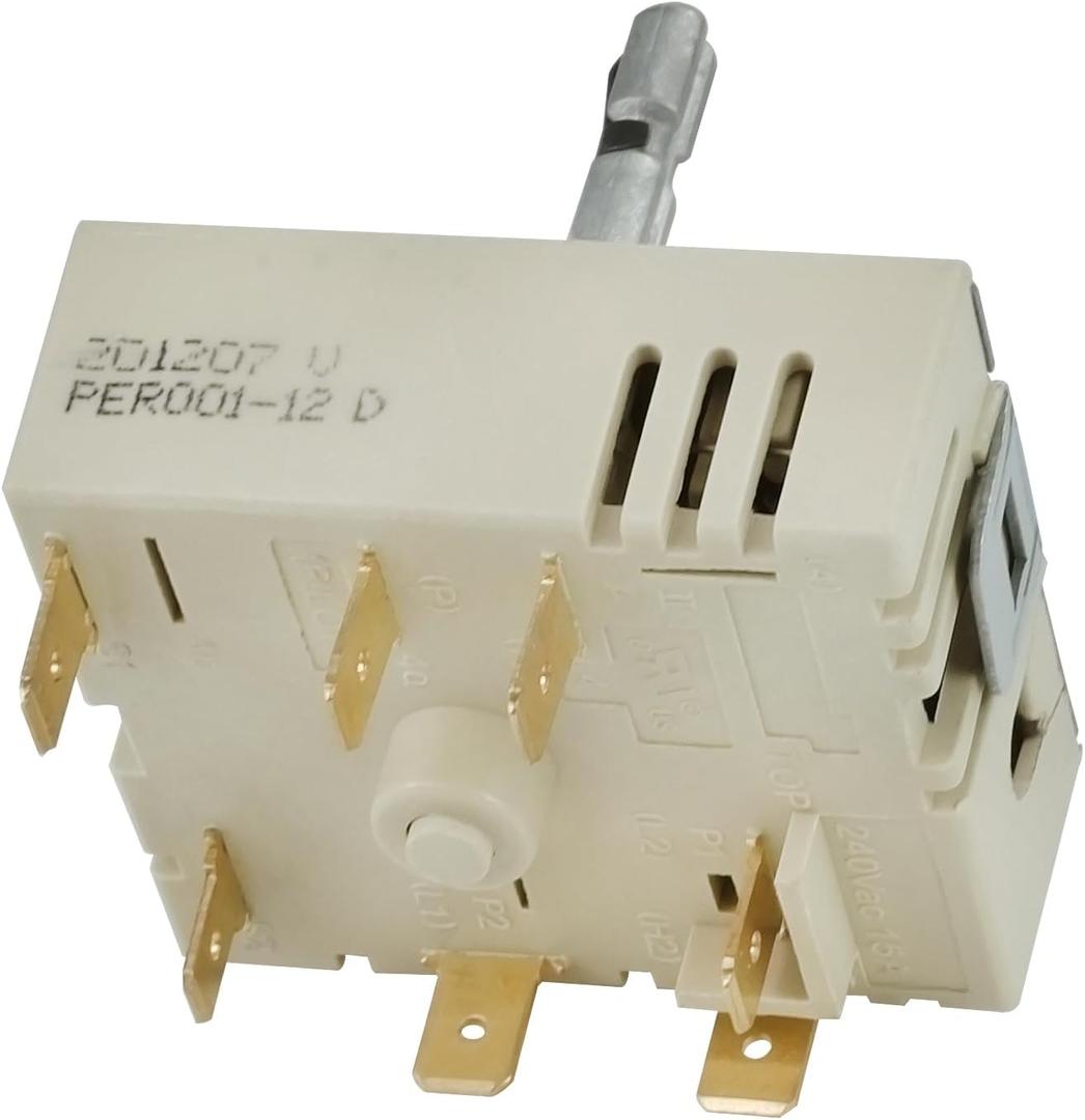 DG44-01006B PER001-12D Dual Infinite Switch Compatible with Samsung Range Surface Element Control, DG44-01006B Dual Infinite Switch Replaces for Samsung PER001-12D, for Stove Replacement Parts