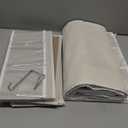 ULG 1 Pack Over Door Organizer with 5 Large Pockets 10 Mesh Side Pockets, 44 lbs Weight Capacity Hanging Storage Organizer with Clear Window for Kids Toys, Shoes, Diapers, Grey, 5 Layer