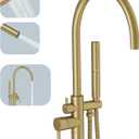 BESy Free Standing Tub Faucet Freestanding Stand Bathtub Faucet Tub Filler
