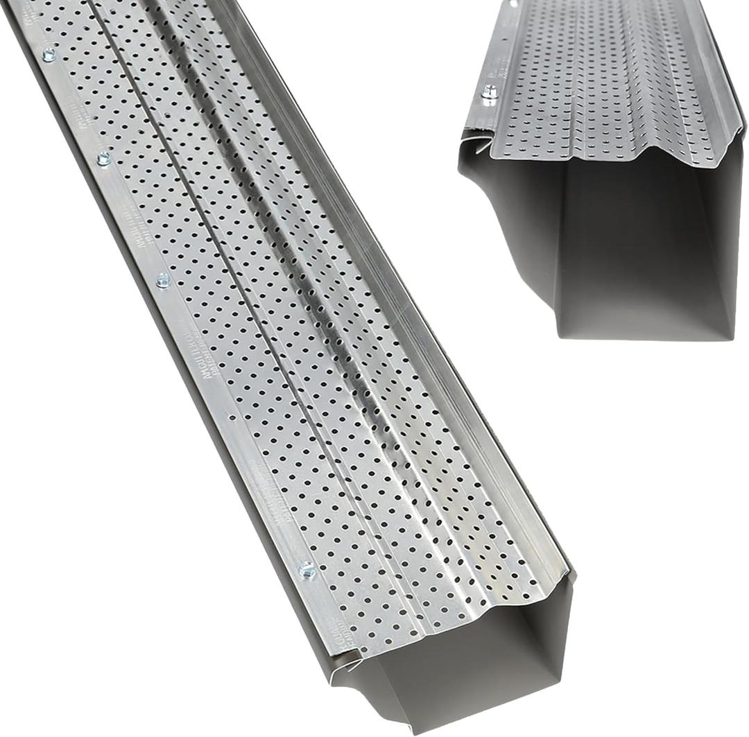 A-M Gutter Guard - Heavy Duty Lifetime Quality Aluminum Leaf & Debris Protection for 5-inch and 6-inch (5 Inch-200 Feet, Mill Finish) - Made in The USA