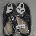 HFBAOEGU Halloween Slippers For Womens Mens Home Elastic Comfy Retro Memory Foam Fuzzy Soft Bedroom Plush Warm Anti-Skid Sole Winter Wool Lined Indoor Outdoor House Shoes EU43-44