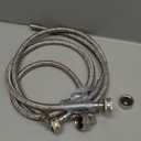 4 FT Washing Machine Hoses with 90 Degree Elbow, Stainless Steel Braided Washer Hose Supply Line with 3/4" FHT Connectors for Short to Moderate-Residential Water Supply, Red & Blue, 2 Pack