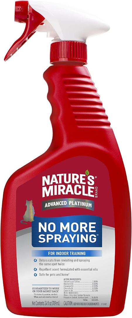 Nature's Miracle Advanced Platinum No More Spraying, 24 Ounces, Helps Discourage Repetitive Cat Spraying (New - 24 oz)