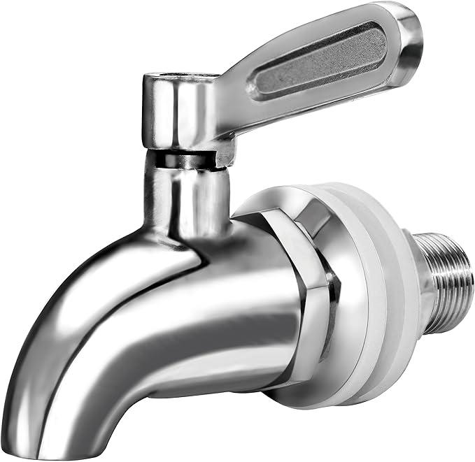 Replacement Spigot for Beverage Dispenser, Stainless Steel Spigot for Water Dispenser, Drink Dispenser Faucet, fits Gravity Filter systems as well