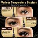 USB-Rechargeable Heated Eyelash Curler with LED Display - 3 Temp Settings, Mini Design, Safe Curling for Long-Lasting Natural Lashes