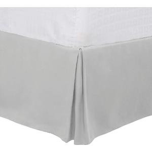 PiccoCasa Queen Size Pleated Bed Skirt, Ruffled Lightweight Box Spring Cover - 16 Inch Drop Dust Ruffle Bedskirt, Wrinkle Free and Fade Resistance, Easy to Stall - Light Gray
