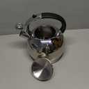 SUSTEAS Stove Top Whistling Tea Kettle - Food Grade Stainless Steel Teakettle Teapot with Cool Touch Ergonomic Handle, With 1 Silicone Pinch Mitt Included,2.64 Quart (SILVER)