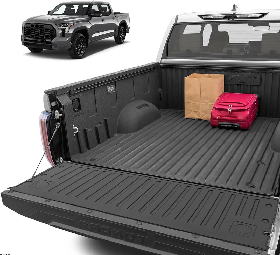Custom for 2022 2023 2024 2025 Toyota Tundra Trunk Tailgate Mat All Weather TPE Rubber Mat for Toyota Tundra Accessories (Tailgate Mat)