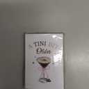 Clabby 48 Pcs a Tini Bit Older Birthday Espresso Martini Label Mini Liquor Bottle Sticker a Tini Bit Older Party Decoration Label Cup Stickers for Birthday Bachelorette Party Decoration(Espresso)