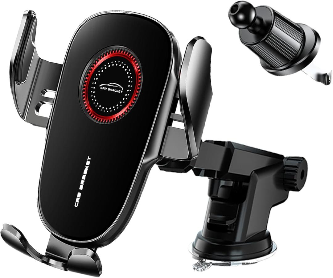 Mobile Phone Holder Suitable for Your car with Metal Hook Clip Suction Cup Base, Mobile Phone Household Universal car Holder Suitable for iPhone, Android and All Smartphones