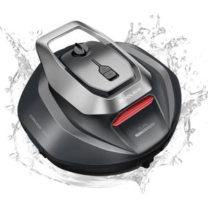 Robotic Pool Cleaner, Pool Vacuum for Above & In-Ground Pool, Dual-Motor Suction, 90Mins Runtime Automatic Self-Parking, 2.5h Fast Charging, Up to 850 Sq.ft, Pooleco S110